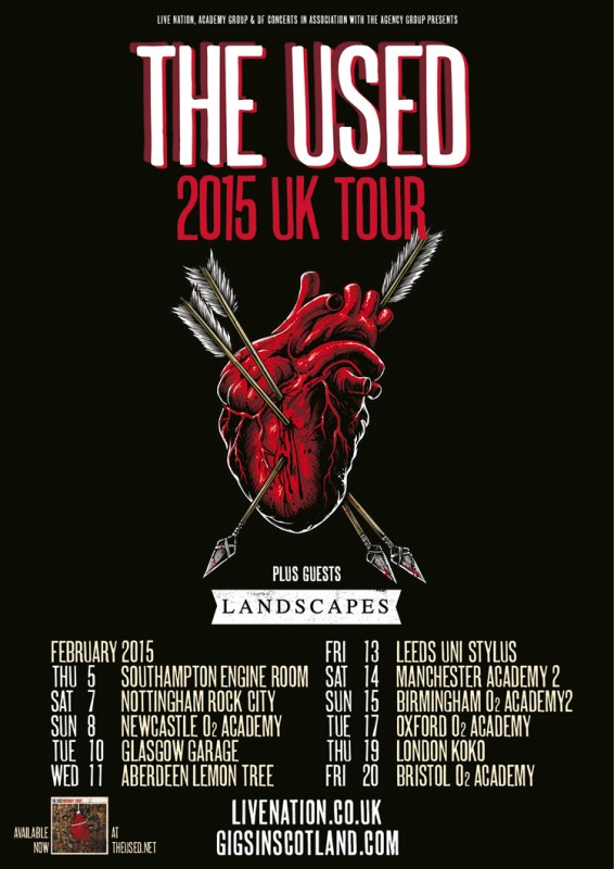 The Used 2015 UK tour