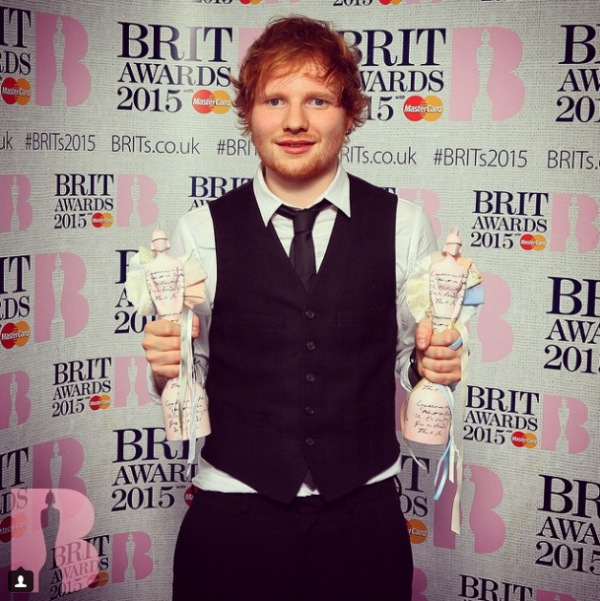 Ed Sheeran 2015 BRIT Awards
