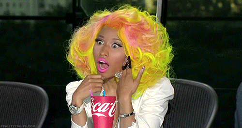 Nicki Minaj shocked gif