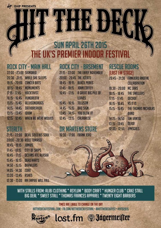 Hit The Deck 2015 Nottingham stage times