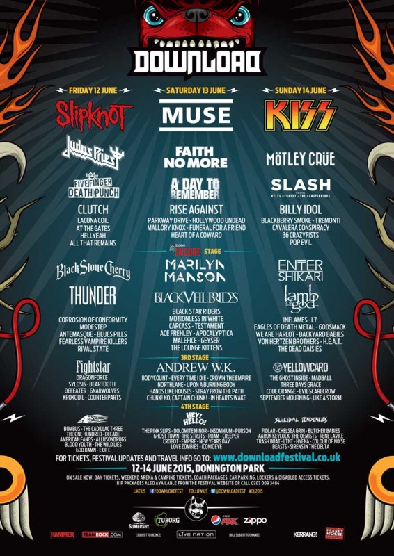 Download Festival 2015 line up