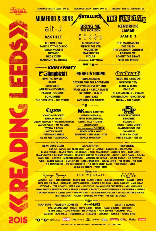 Reading and Leeds 2015