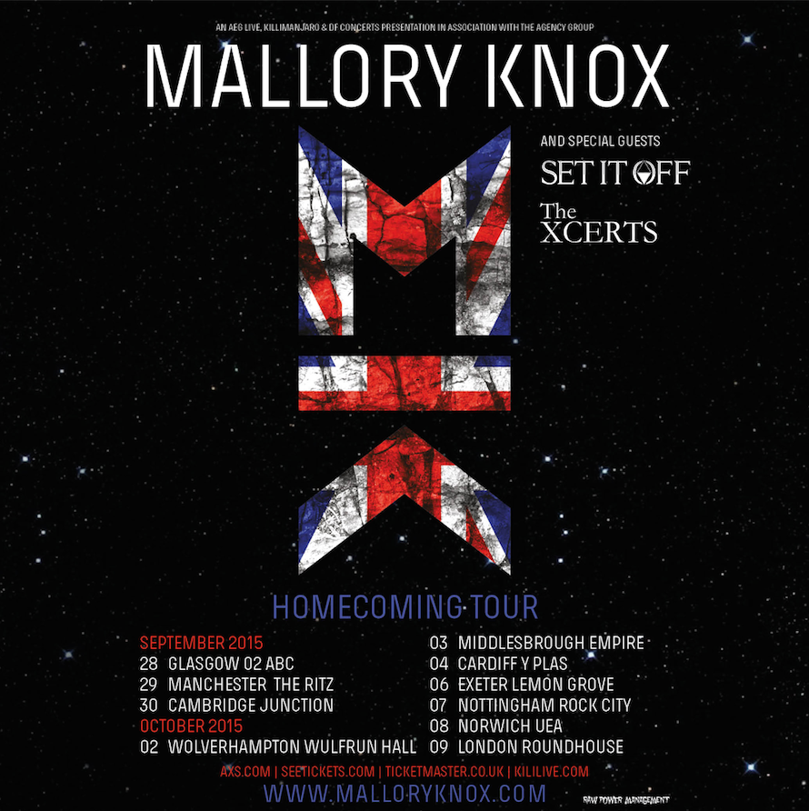 Mallory Knox Homecoming Tour 2015