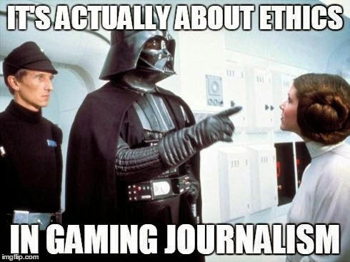 It's actually about ethics in gaming journalism meme