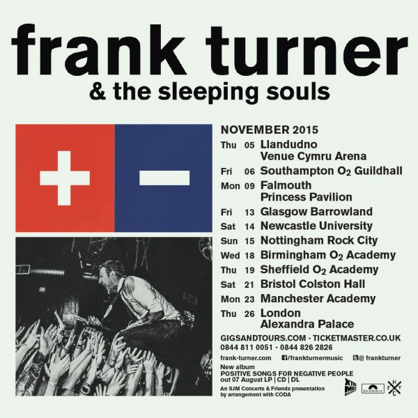 Frank Turner 2015 November tour