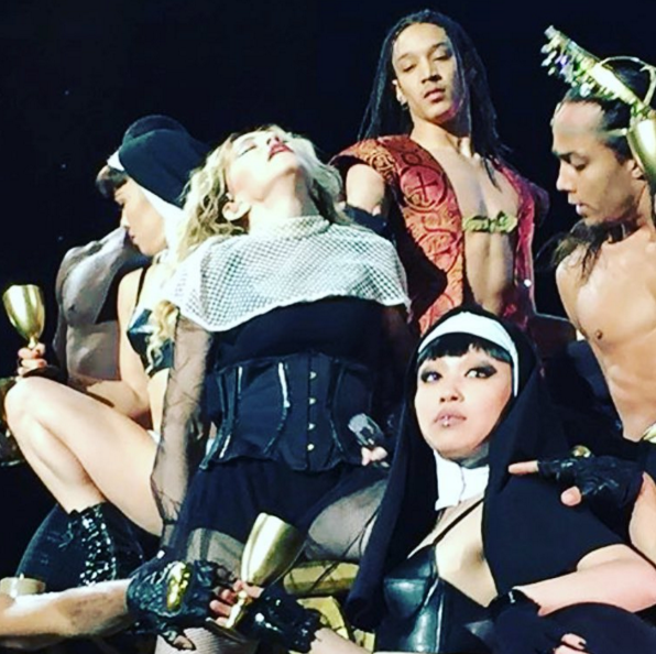 Madonna on stage Rebel Heart tour