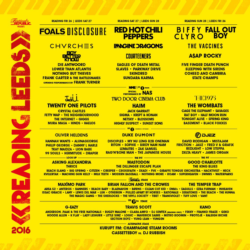 Reading and Leeds Festival 2016
