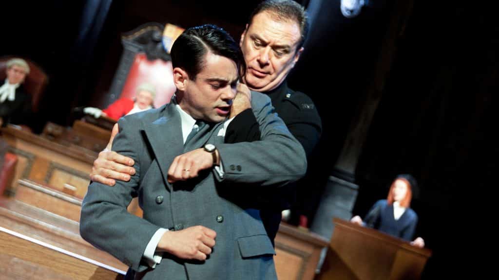 Jack McMullen and Jon House in Witness for the Prosecution (Credit: Sheila Burnett)