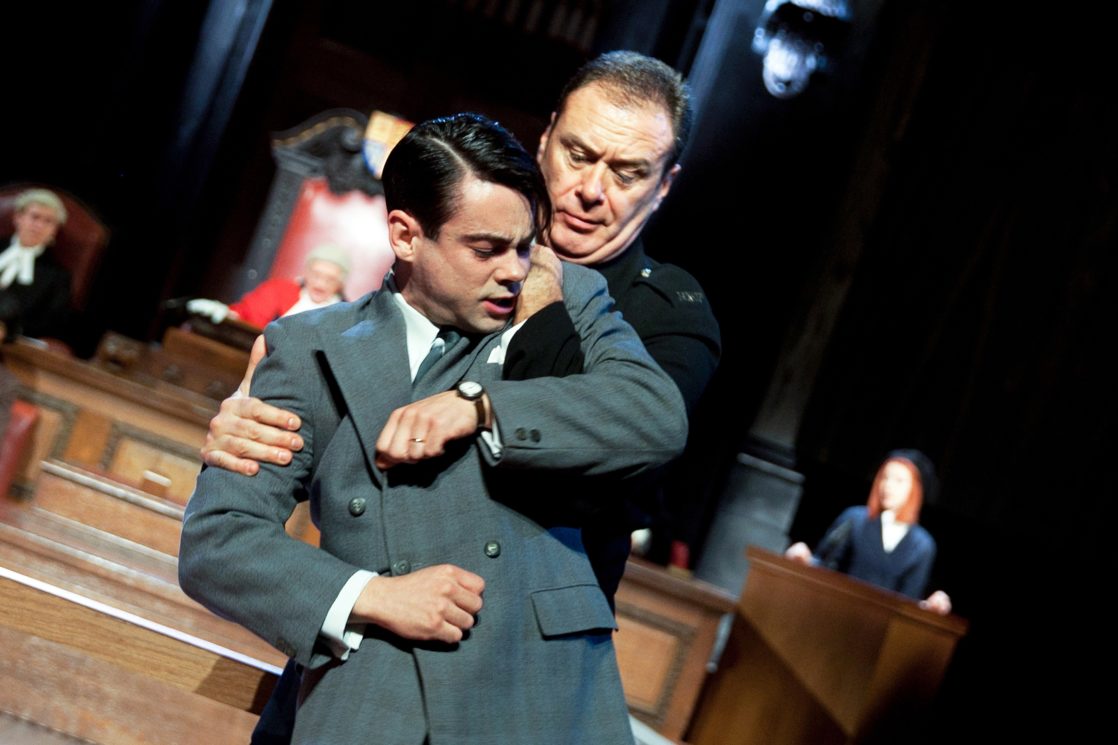 Jack McMullen and Jon House in Witness for the Prosecution (Credit: Sheila Burnett)