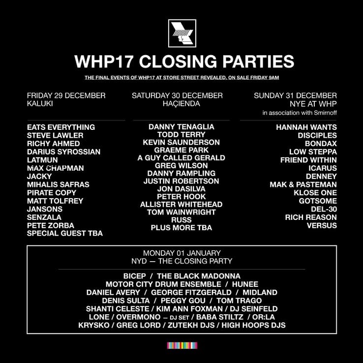 Warehouse Project announce lineup for closing parties
