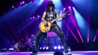 Slash performs on stage during the Slash ft Myles Kennedy and The Conspirators Living The Dream Tour at Spark Arena on January 26, 2019