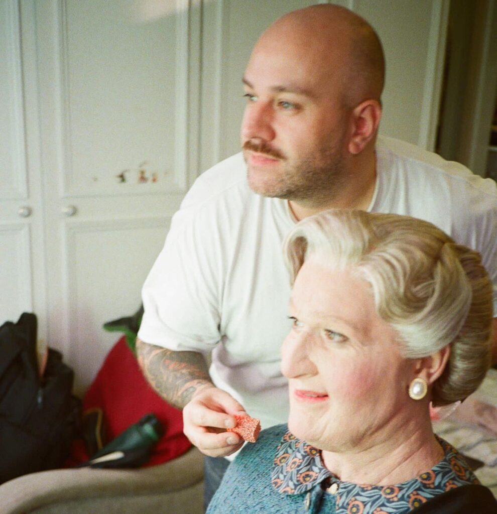 Craig Forrest-Thomas working backstage on Gabriel Vick as Mrs Doubtfire