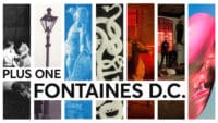 A collage of album covers by the band Fontaines D.C.