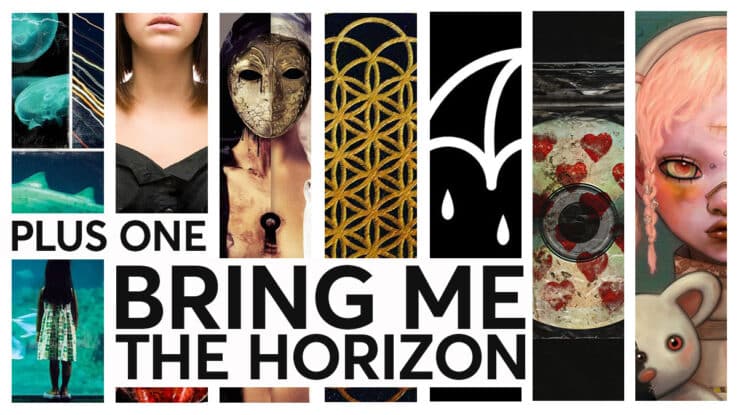 A montage of BMTH album art