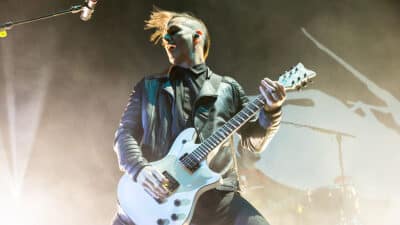 Jerry Horton of Papa Roach performs on stage