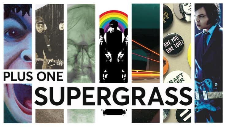 A montage of Supergrass album art