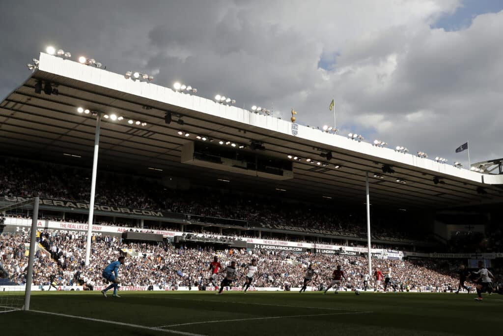 A match between Tottenham Hotspur FC and Manchester United FC in 2017 at the old White Hart Lane stadium