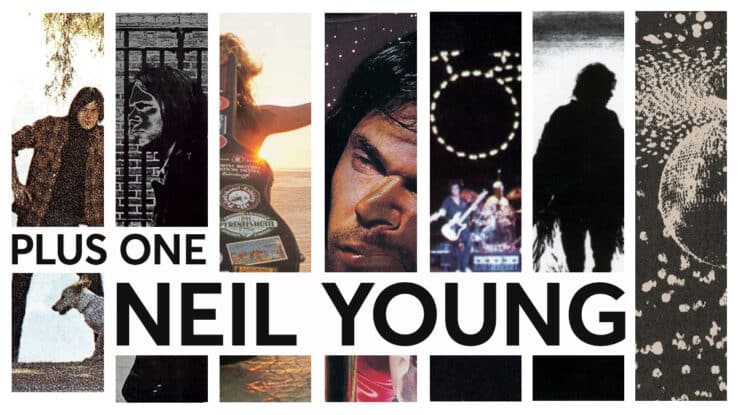 A montage of Neil Young album covers