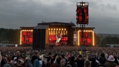 The view from the crowd as Green Day headline Download Festival 2025