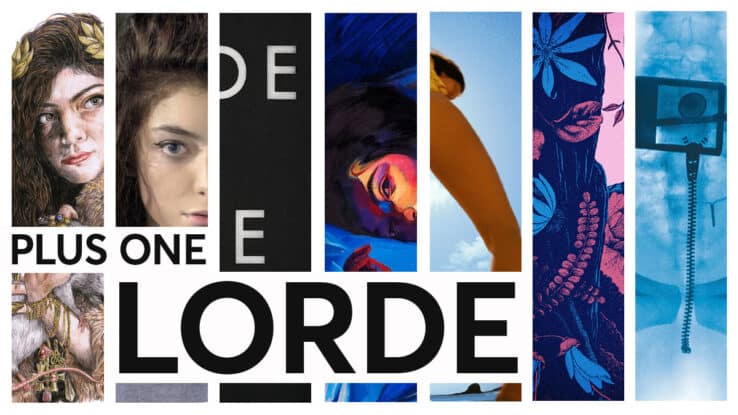 A montage of album art by Lorde