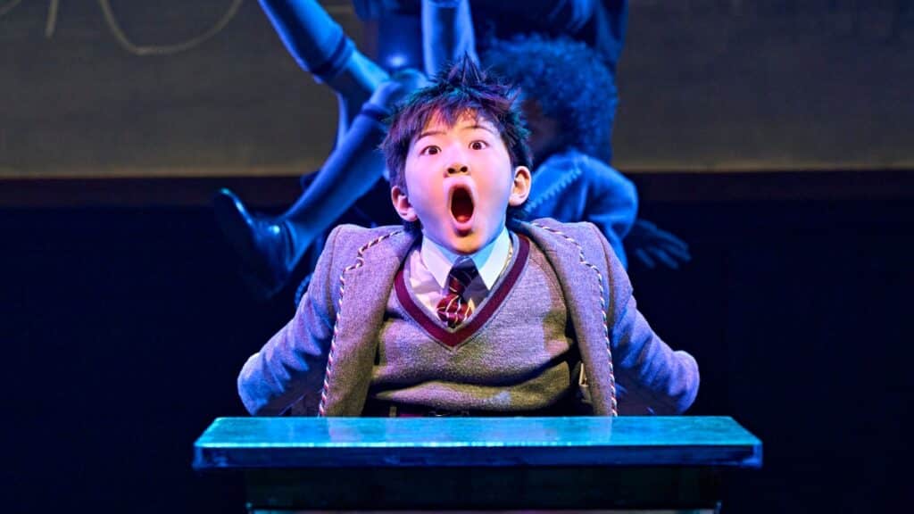 Matilda the musical at the Cambridge Theatre - Bruce singing