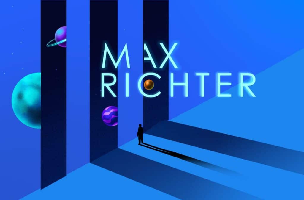 A graphic poster for Mystery Ensemble’s tribute to Max Richter
