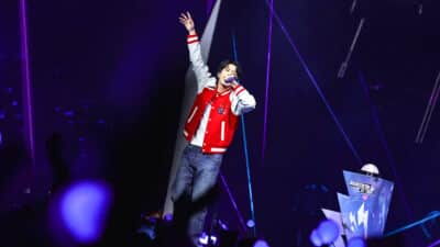 Jin performs at The O2, London.