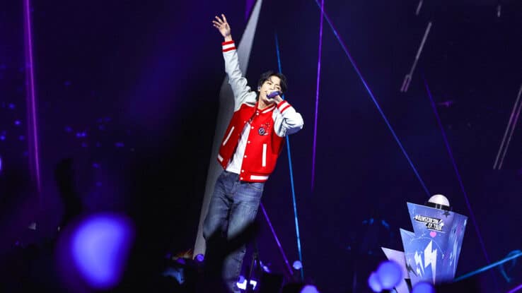 Jin performs at The O2, London.