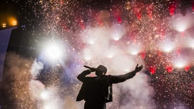 Winston McCall of Parkway Drive performs live on stage at the annual Rock Am Ring festival at Nuerburgring on June 09, 2024 in Nuerburg, Germany