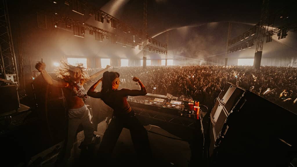 On stage at Creamfields