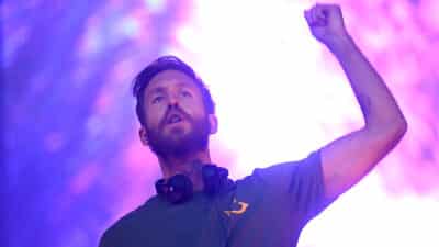 Calvin Harris performs on stage during Radio 1's Big Weekend 2022