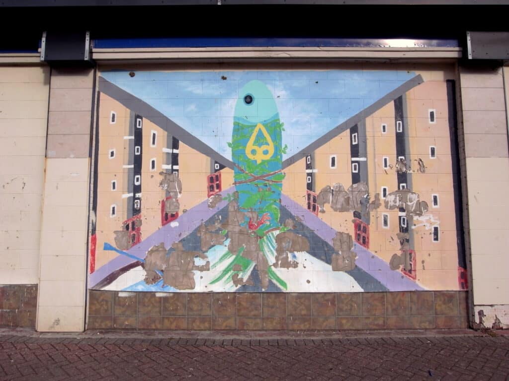 A mural on a wall in Glasgow