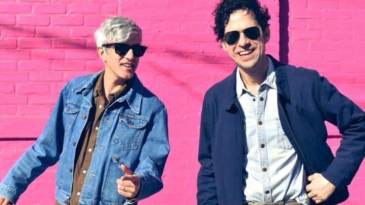 A promotional photo of indie rock duo We Are Scientists.