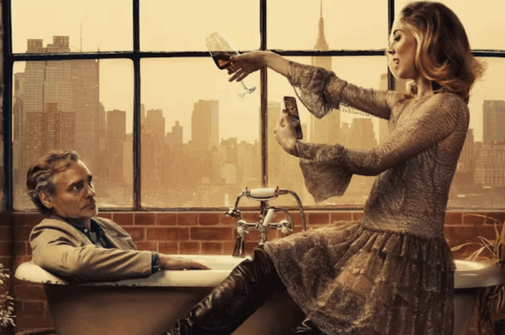 A promotional image showing the lead actors from the West End play Interview