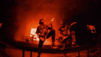 The band Pierce The Veil performing live in Wembley Stadium