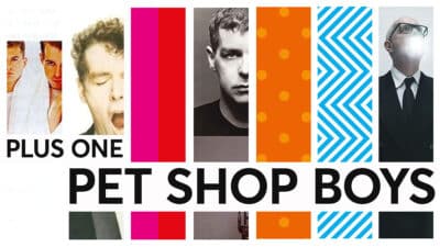 A montage of album covers, from the Pet Shop Boys