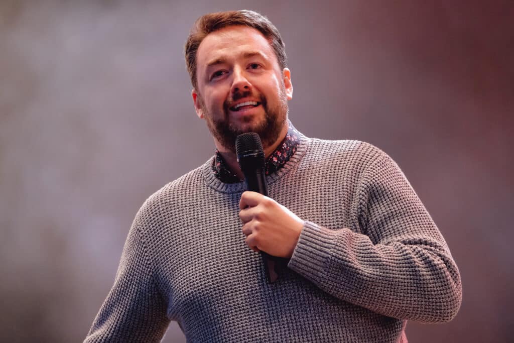 Jason Manford performs live onstage