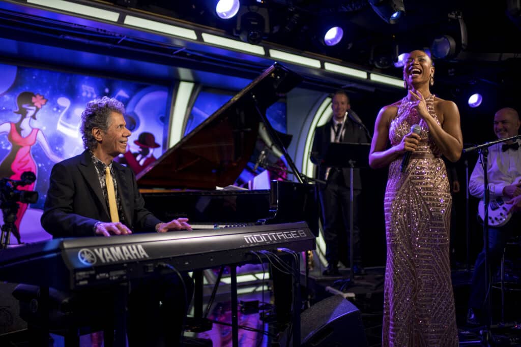 Michele Henderson sings as Chick Corea plays the piano