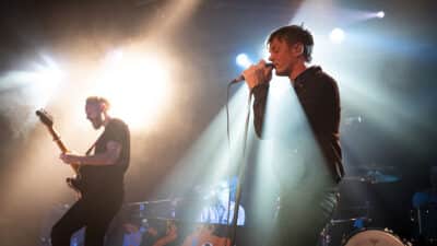 Roddy Woomble of Idlewild performs on stage
