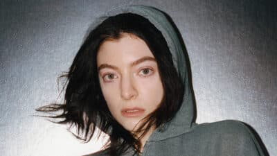 Lorde in a hoodie