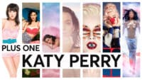 A montage of Katy Perry album art