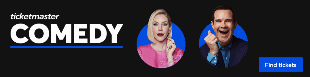 The Ticketmaster Comedy banner