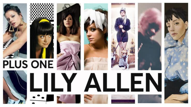 A montage of Lily Allen album art