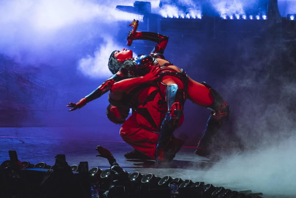 Katy Perry performs in concert at Movistar Arena on November 11, 2025 in Madrid, Spain.