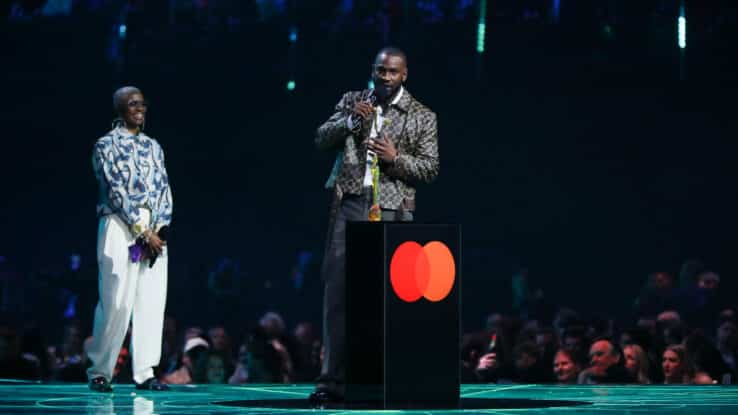 DJ Paulette presents the Best Dance Act Award to Skepta on stage during The BRIT Awards 2026
