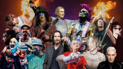 A montage of artists on the Download festival 2026 line-up