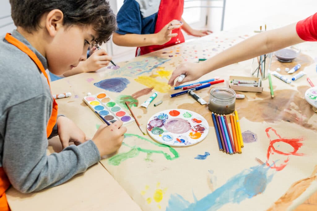 Children painting