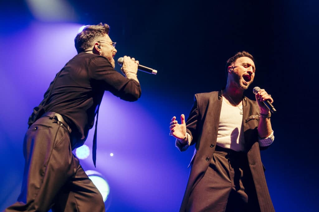 Blue performing live onstage
