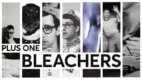 A montage of album and single art by Bleachers