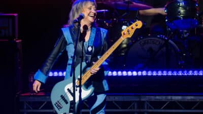 Suzi Quatro performs at The Palladium on November 13, 2024 in London, England